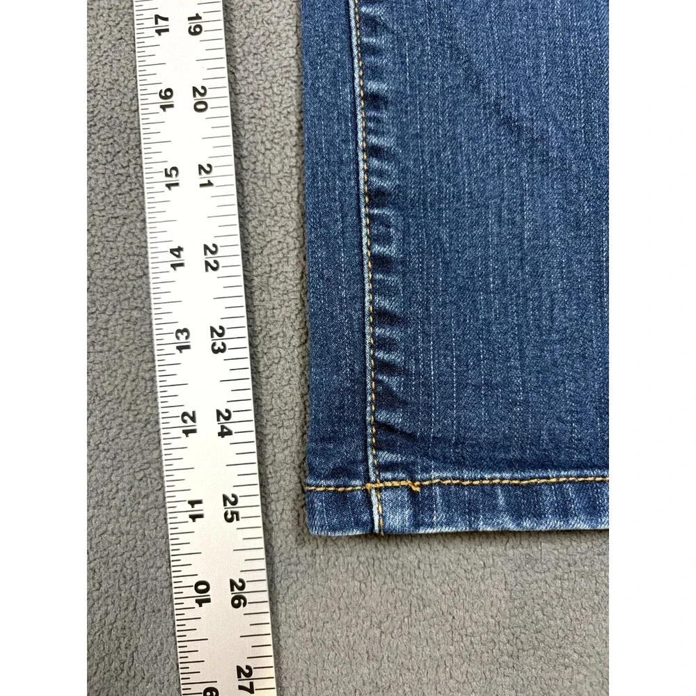 Sonoma Jeans Womens 16S Blue Denim Slim Fit Single Stitch Straight Leg Americana